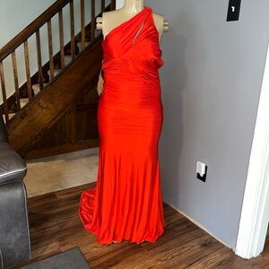 Red evening gown 14